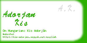 adorjan kis business card