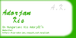 adorjan kis business card